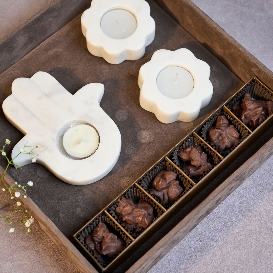 Marble Tea Light Set