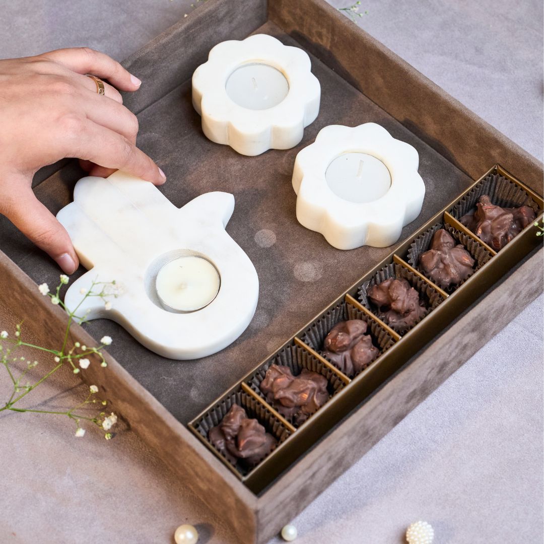 Marble Tea Light Set