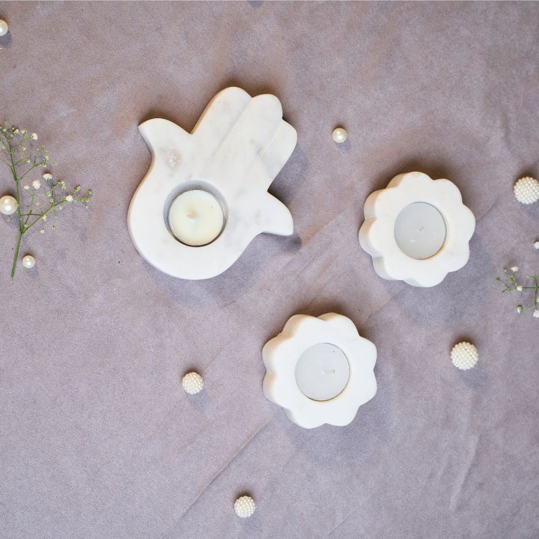 Marble Tea Light Set