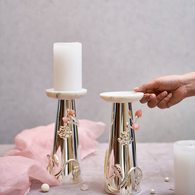 Silver Candle Stands