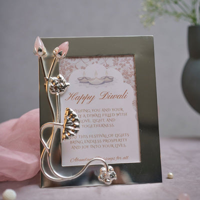 Silver Lotus Photoframe