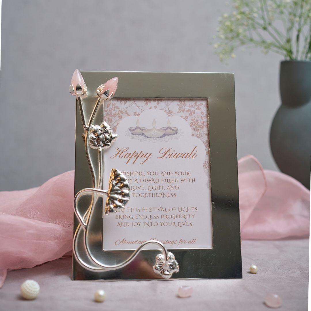 Silver Lotus Photoframe