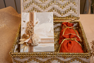 Threads of Tradition - Ivory & Gold box - L