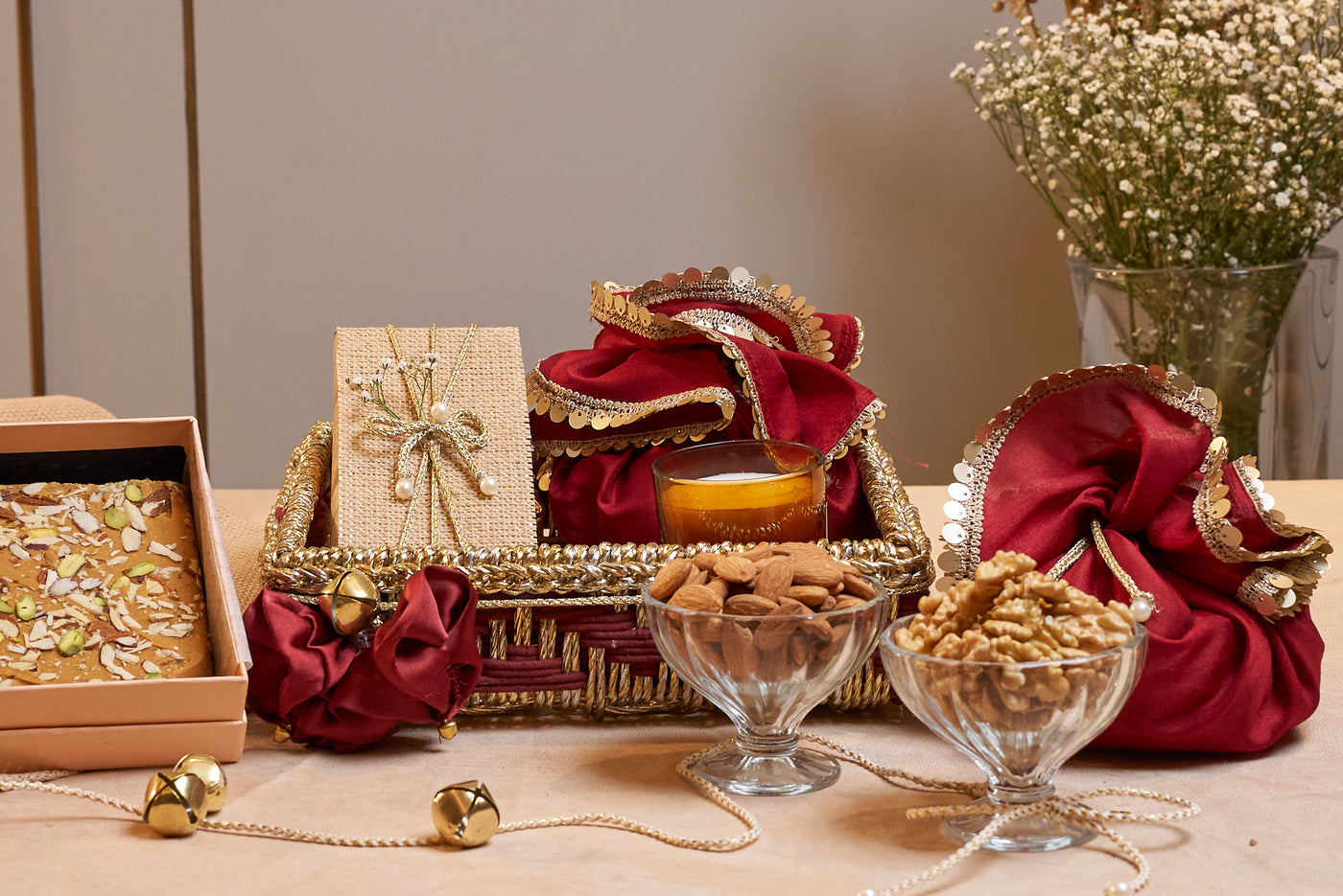 Threads of Tradition - Maroon & Gold Tray