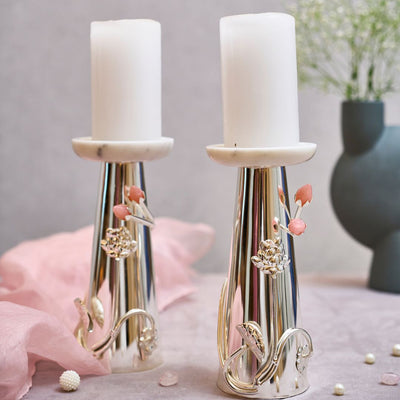 Silver Candle Stands